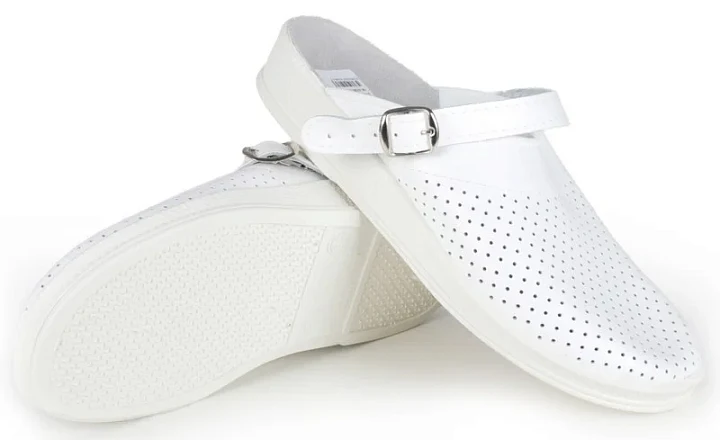 Сабо мужские нат.кожа ПВХ (арт. 10-12-7), белый