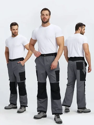 Брюки Айкор (тк.Смесовая МВО,270), т.серый/черный