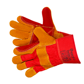 Усиленные комбинированные спилковые перчатки Класс А