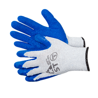 Перчатки хб с текстурированным латексом