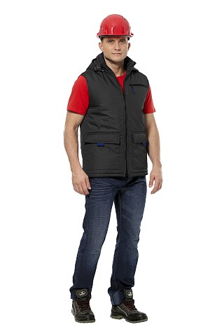 Жилет "Универсальный" черный/василёк