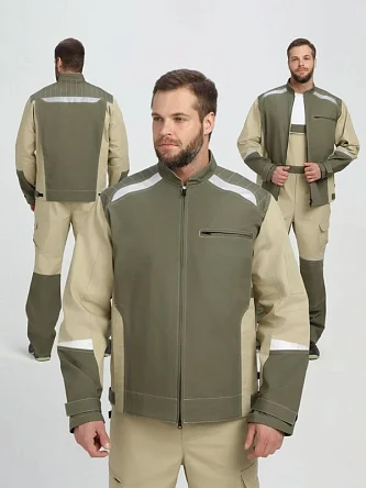 Куртка Ридоф (тк.Канвас,270), хаки/бежевый