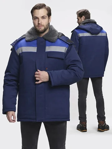 Куртка зимняя Квайл СОП (тк.Смесовая,210), т.синий/васильковый