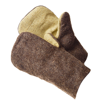 Рукавицы суконные с брезентовым наладонником 10/100