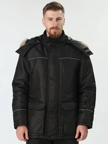 Куртка зимняя Аляска-Люкс (тк.Кошачий глаз), черный