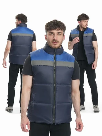 Жилет утепленный Лигор СОП (тк.OxLine,90), т.синий/васильковый