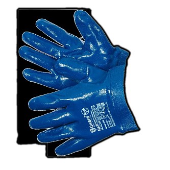 Перчатки нитриловые с манжетом- защитная крага