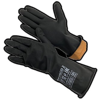 Перчатки резиновые технические КЩС тип 2+