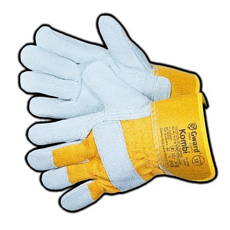 Комбинированные спилковые перчатки