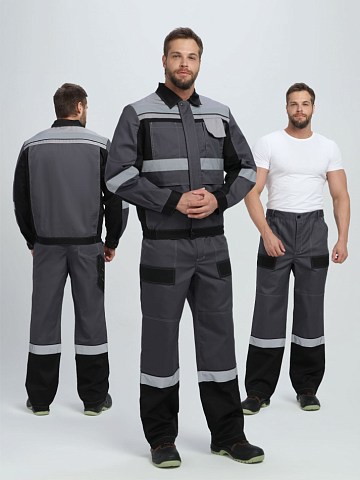 Костюм Бриготек-2 СОП (тк.Смесовая,260) п/к, т.синий/васильковый