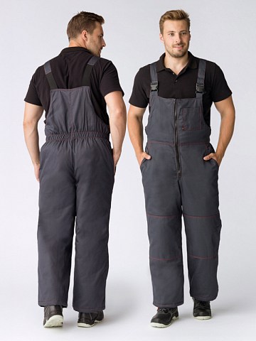 Полукомбинезон зимний Флофт Премиум (тк.Смесовая,240), т.серый