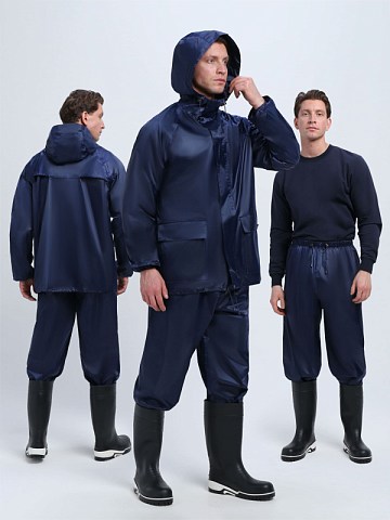 Костюм влагозащитный ProfLineLeader (ПВХ,240), т.синий