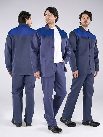 Костюм Стандарт (тк.Смесовая,210) брюки, т.синий/васильковый