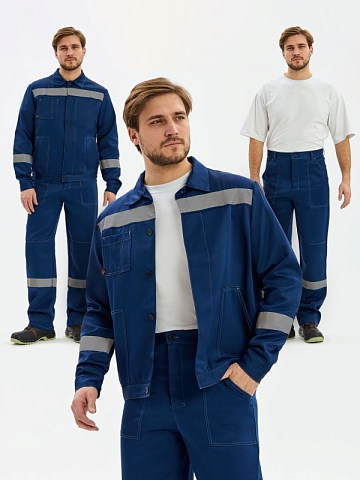 Костюм Лигор-1 СОП К. (тк.Смесовая,210) брюки, т.синий