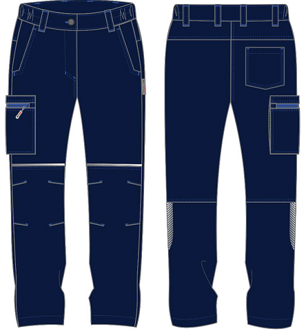 Брюки женские ProfLineSpecialist (тк.Смесовая,240), т.синий/васильковый