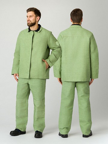 Костюм сварщика усиленный 1 кл.защиты (тк.Брезент, 480), хаки