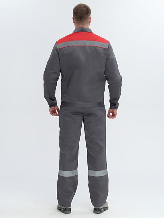 Костюм Лигор®-2 СОП (тк.Смесовая,210) п/к, т.серый/красный
