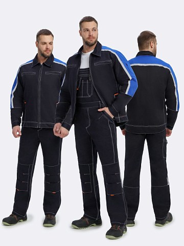 Костюм Джет IMP (тк.Саржа,320) п/к, т.синий/васильковый