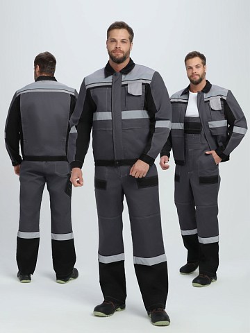 Костюм Бриготек-1 СОП (тк.Смесовая,260) брюки, т.синий/васильковый