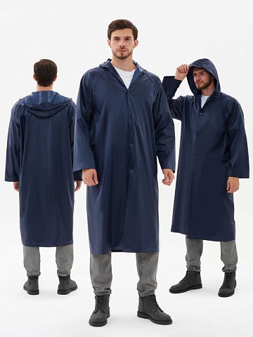 Плащ влагозащитный ProfLineBase (ПВХ,180), т.синий