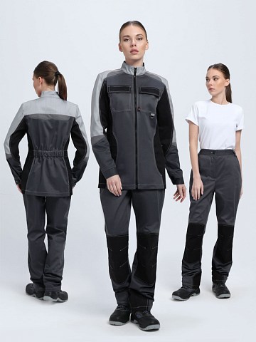 Костюм Бриготек-2 СОП (тк.Смесовая,260) п/к, т.серый/св.серый