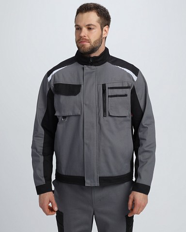 Куртка Милан CH (тк.Смесовая,260), т.серый/черный