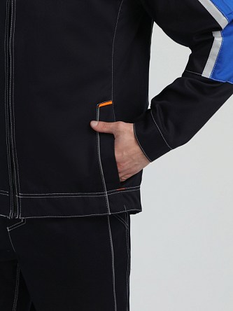 Костюм Джет IMP (тк.Саржа,320) п/к, т.синий/васильковый