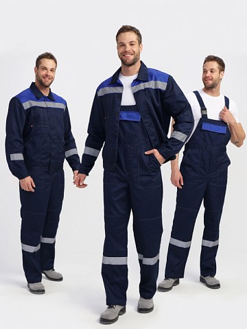 Костюм Лигор-2 Премиум СОП (тк.Смесовая,240) п/к, т.синий/васильковый