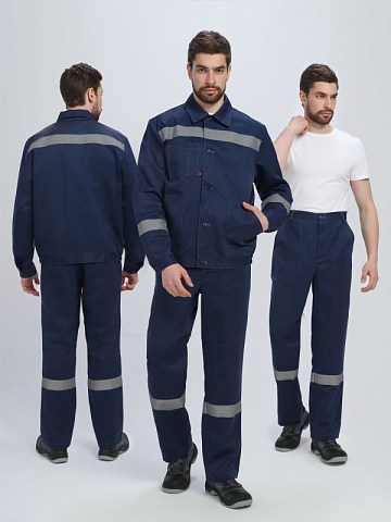 Костюм Лигор-1 СОП (тк.Смесовая,210) брюки, т.синий