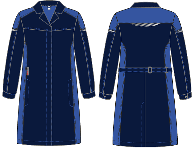 Халат женский ProfLineSpecialist (тк.Смесовая,240), т.синий/васильковый