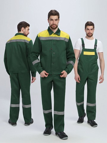 Костюм Лигор-2 СОП (тк.Смесовая,210) п/к, зеленый/желтый