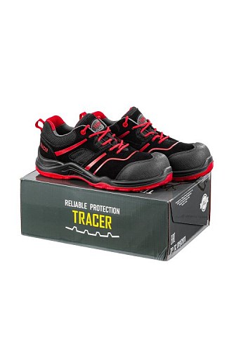 Полуботинки "Трейсер" AX22 КП черный/красный