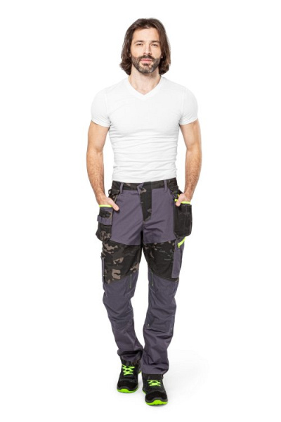 Брюки "Аксель-Неон" Кмф хаки/синий