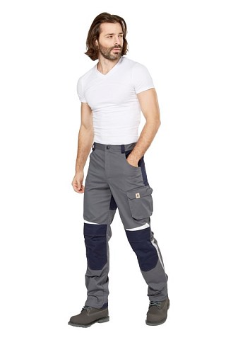 Брюки антистатические "Фест" серый/синий